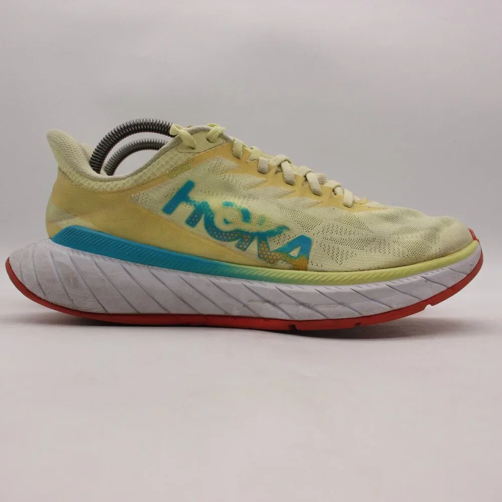 Hoka One One Carbon X 2 Women's Size 9.5 B Yellow Athletic Road Running Shoes